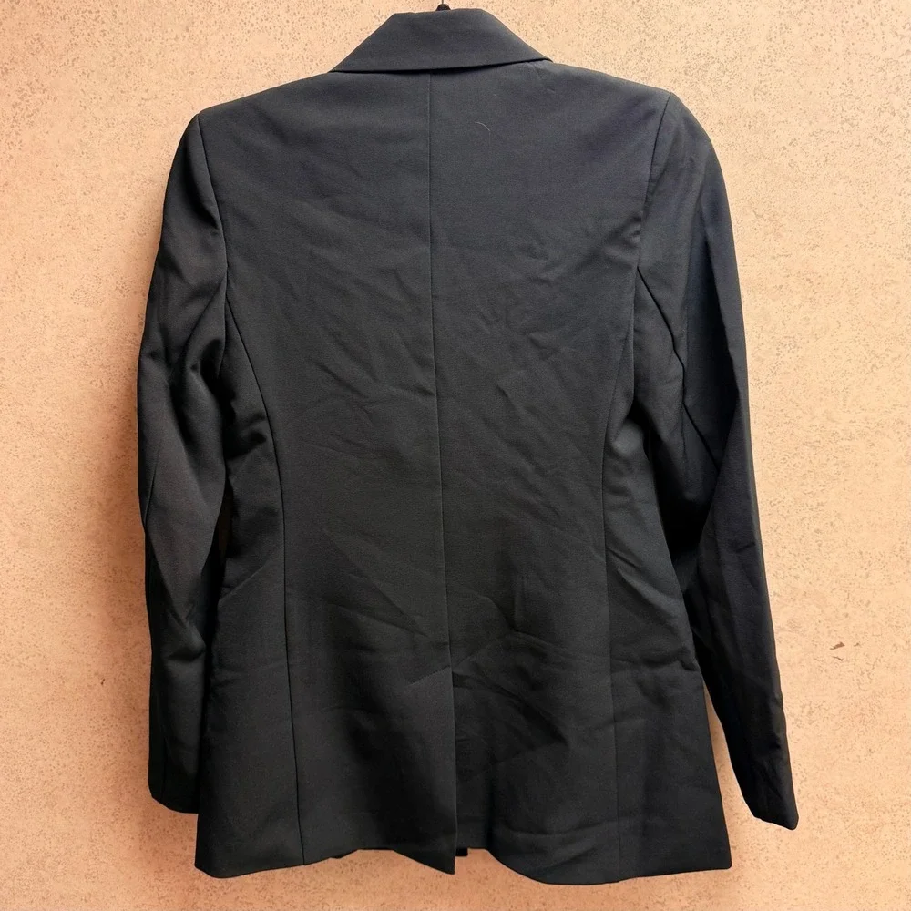 The Drop XXS Womens Career Power Blazer Black Single Button Professional‎ Jacket